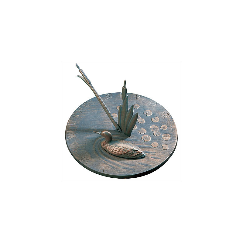 Loon Sundial, Weathered Bronze