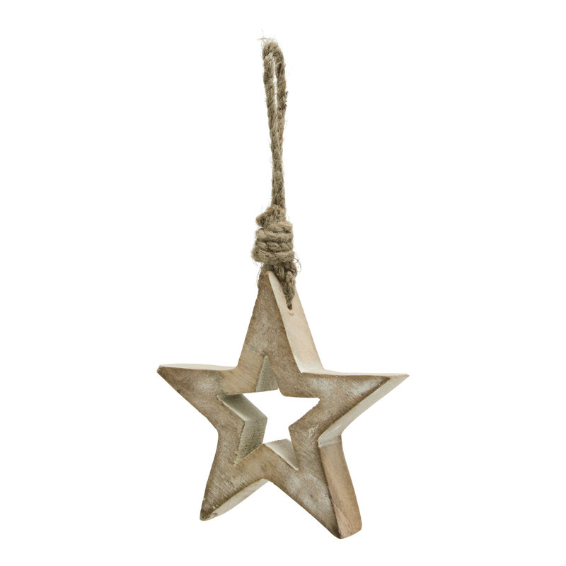 Anly Handmade Wood Novelty & Humour Ornament Accessory, Light Brown, 10 cm H x 10 cm W x 1 cm D