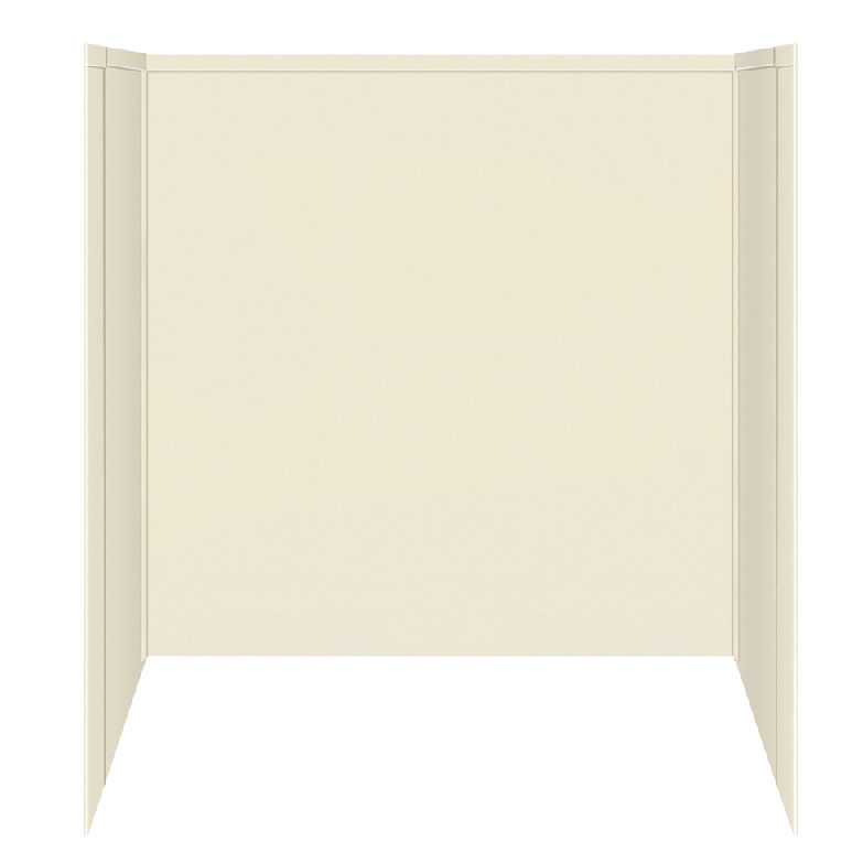 60 W 32 D 60 H Glue Up Solid Surface Wall, Biscuit