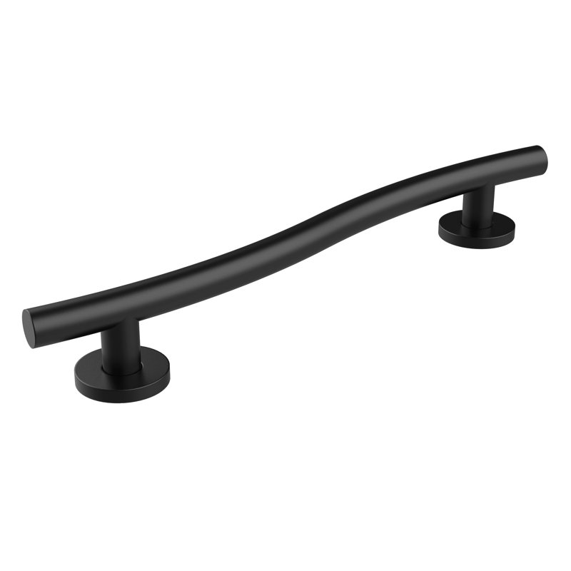 Wave Designer Grab Bar, 3.5" H x 24" W x 1.25" D, Matte Black