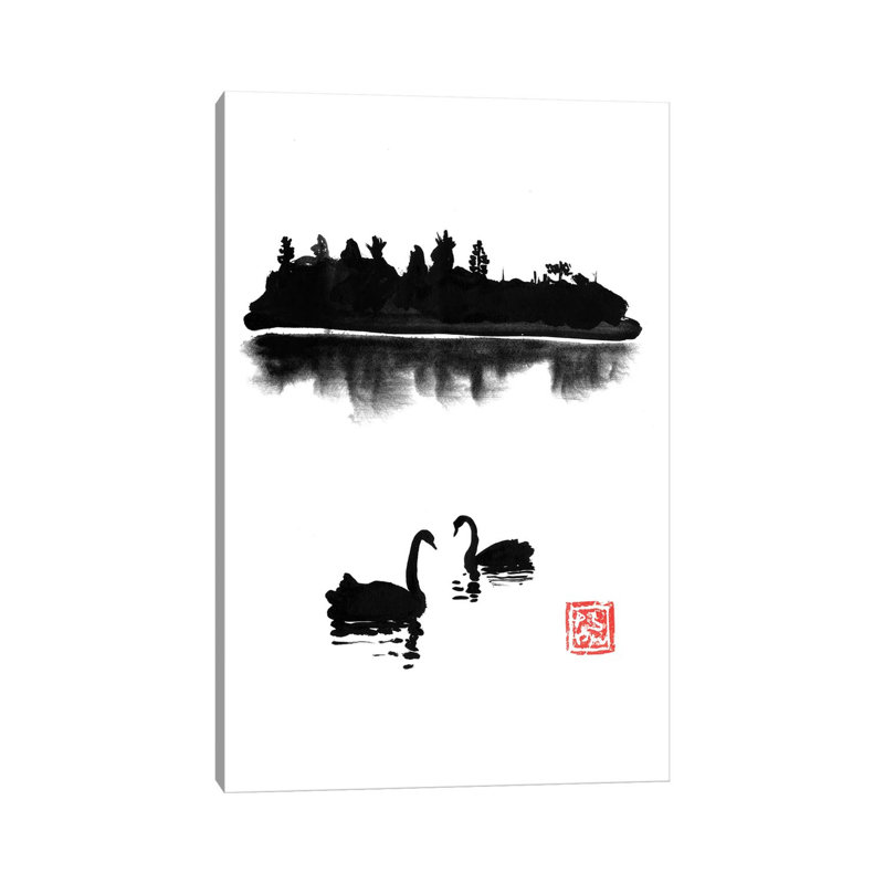 Swan Island by Péchane - Print on Canvas, 101.6 cm H x 66.04 cm W x 1.91 cm D, Wrapped Canvas