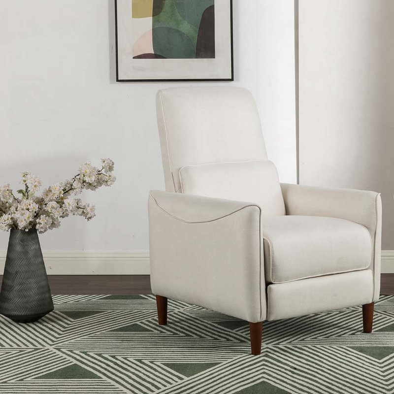 Fauteuil inclinable à poussoir, Beige