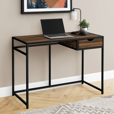 Bureau d'ordinateur compact et contemporain avec tiroir de rangement, idéal pour les petits bureaux à domicile et les espaces de travail modernes