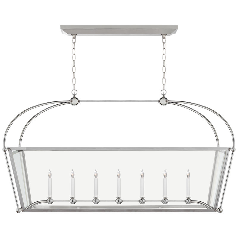 Chapman & Myers Riverside Large Linear Pendant, Polished Nickel