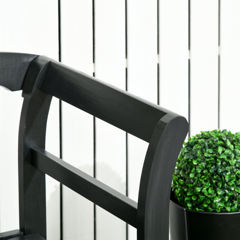 Banc de patio en bois Outsunny