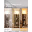 Lampe sur pied avec tablettes, lampe d'angle réglable à 5 niveaux avec 3 températures de couleur et abat-jour en lin (ampoule DEL E26 incluse, 800 lm)-223685440