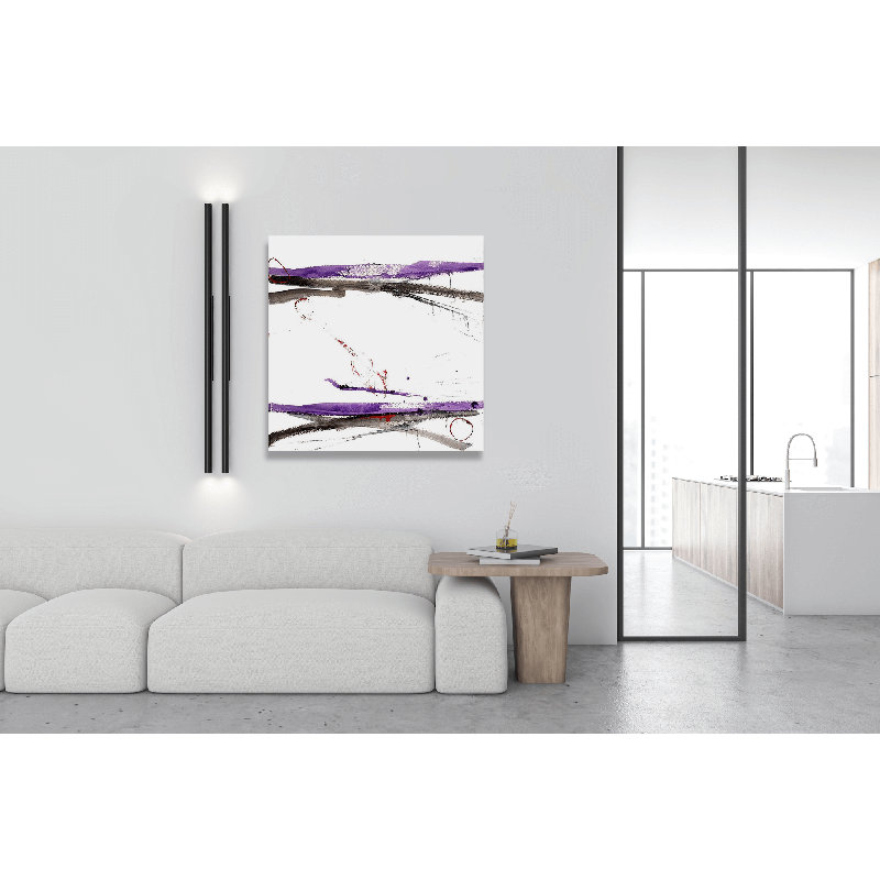 Purple Black IV - Artist Enhanced Canvas Print, 24" H x 24" W x 1" D, Unframed