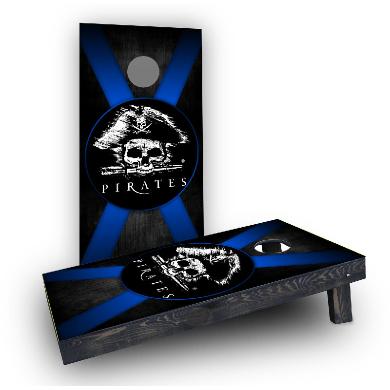 Pirate Theme Cornhole Game Set, All Weather Plastic Resin