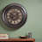 Elison Transitional Style Oversized Round Wall Clock In Brown Finish, 29.77" H X 29.77" W X 1.83" D