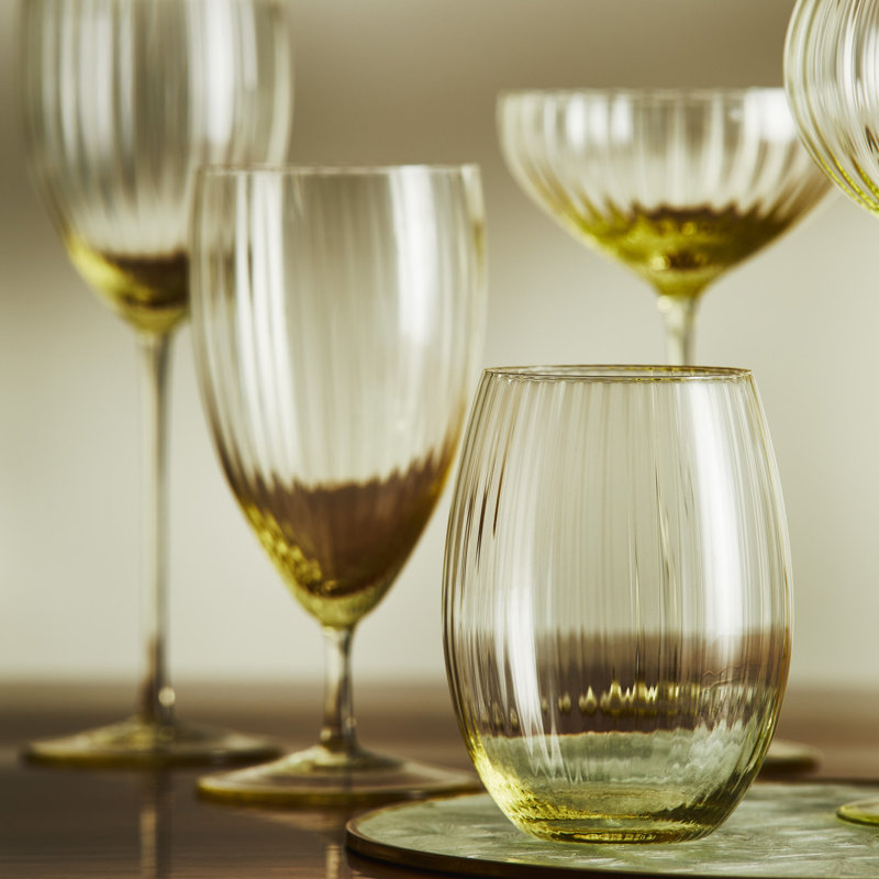 Quinn Crystal Pils Glass, Citrine