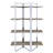 Bedard 4-Shelves Bookcase in Chrome