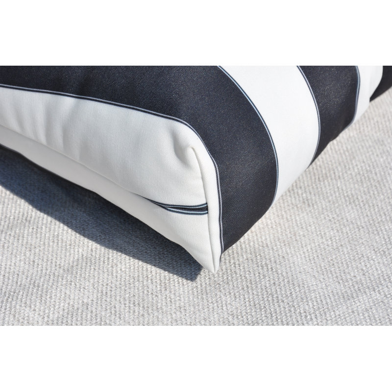 Outdoor Bench Cushions, Striped, Black