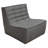 Marshall Scooped Seat Armless Chair In Grey Fabric