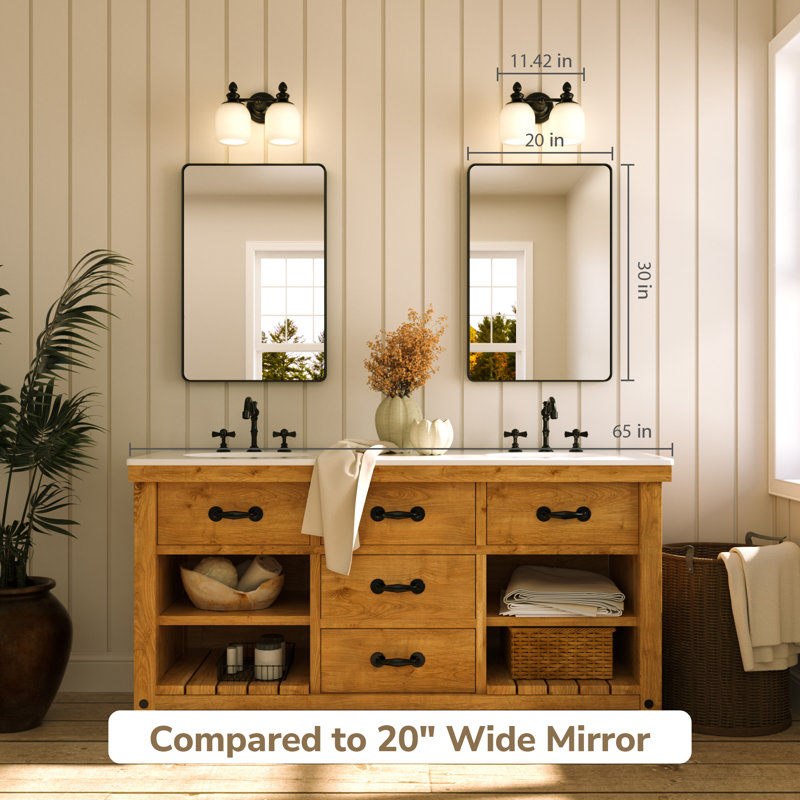 Dimmable Bathroom Vanity Light with Frosted Glass Shade