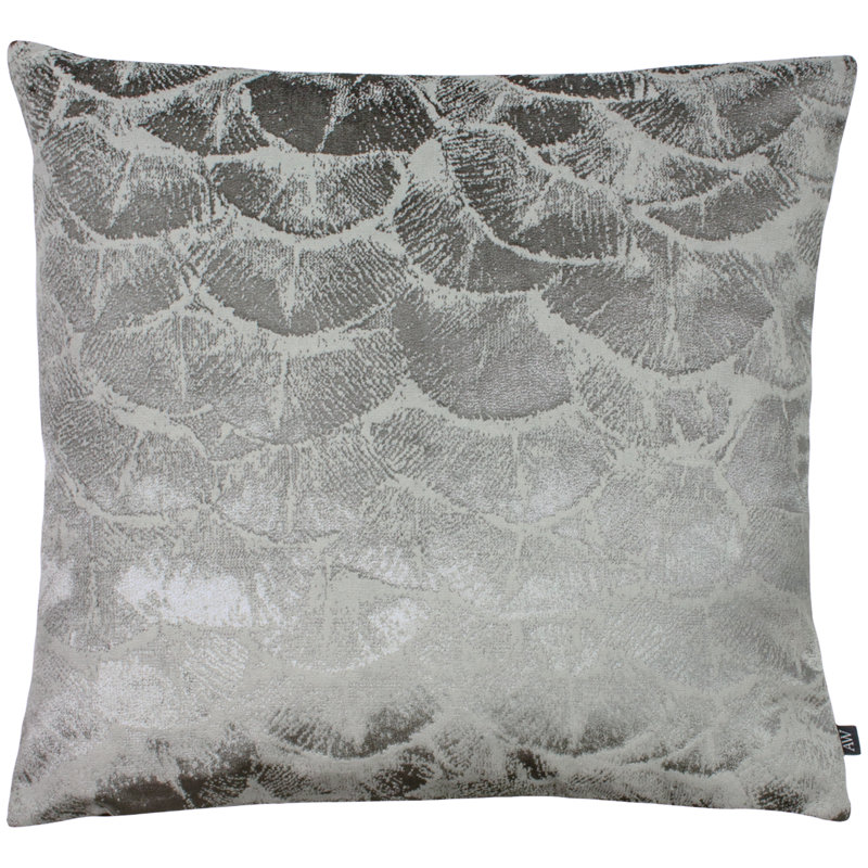 Brawner Geometric Square Cushion, Dark Grey, Feathers