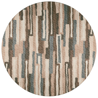 Tapis abstrait brun / beige Aramide
