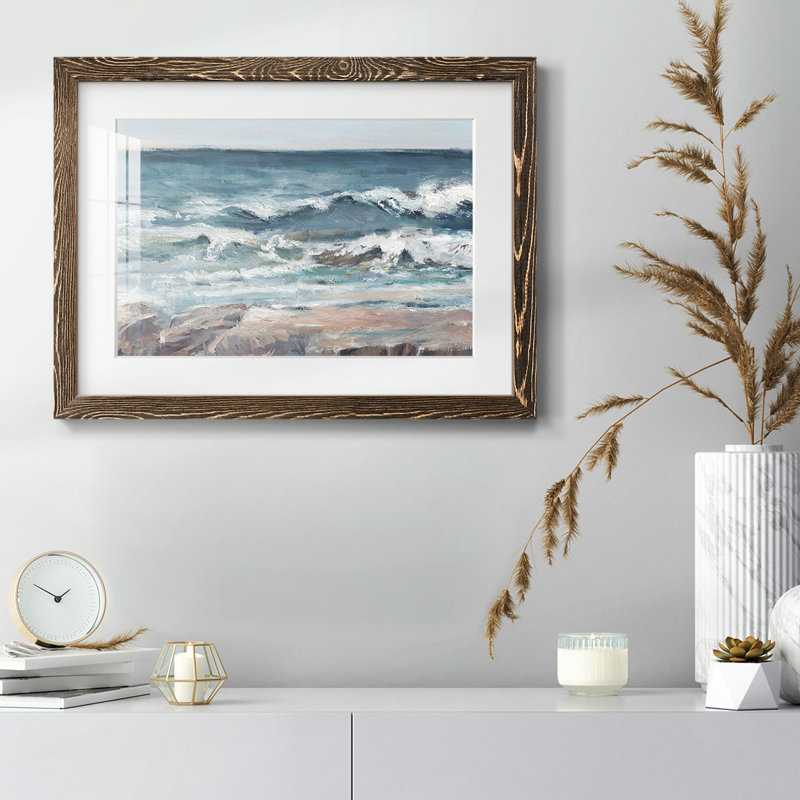 Ocean Breakers II, Cadre noyer, 28" H x 42" W
