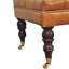 Gloriane Gloriane en cuir vert noyer Buffalo avec pieds en roulette Gloriane