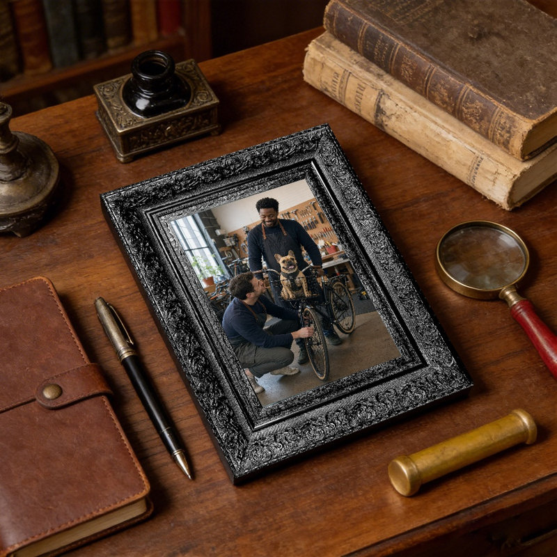 Cadre 1 photo noir poli pour photos et cadeaux de mariage 11 po x 14 po, Black, 1, 11" W x 14" H