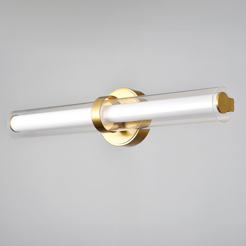 Luminaire de salle de bain 24 po à DEL à intensité variable avec 3 couleurs réglables, Or brossé