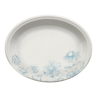 Botanical Floral Oval Platter 11 5/8"