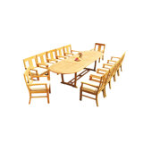 Mas Outdoor 13 - Piece Teak Dining Set
