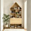 Bureau d'artisanat pliant avec tablettes de rangement