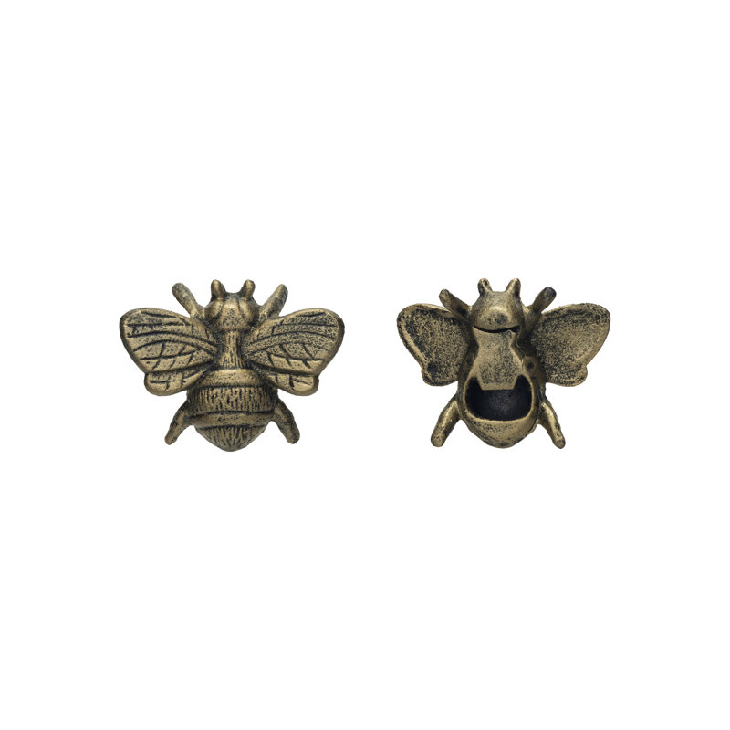 Distressed Cast Metal Bee Bottle Opener