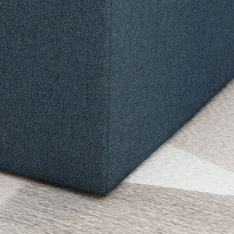 Otani Tufted Square Cube Ottoman, Navy Blue