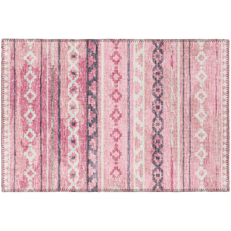 Ance Chenille Washable Moroccan Indoor / Outdoor Rug, Rectangle 5' x 7'6"