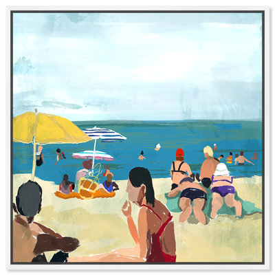 «Nautical and Coastal Sunny Beach Day», reproduction d'art