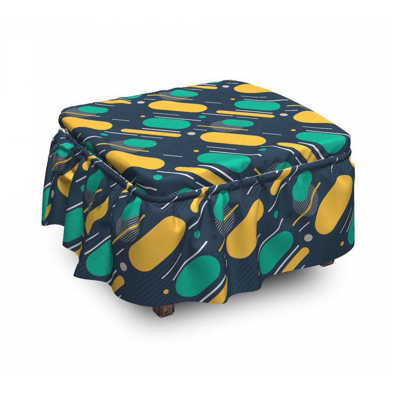 Housse pour repose-pieds line cercles