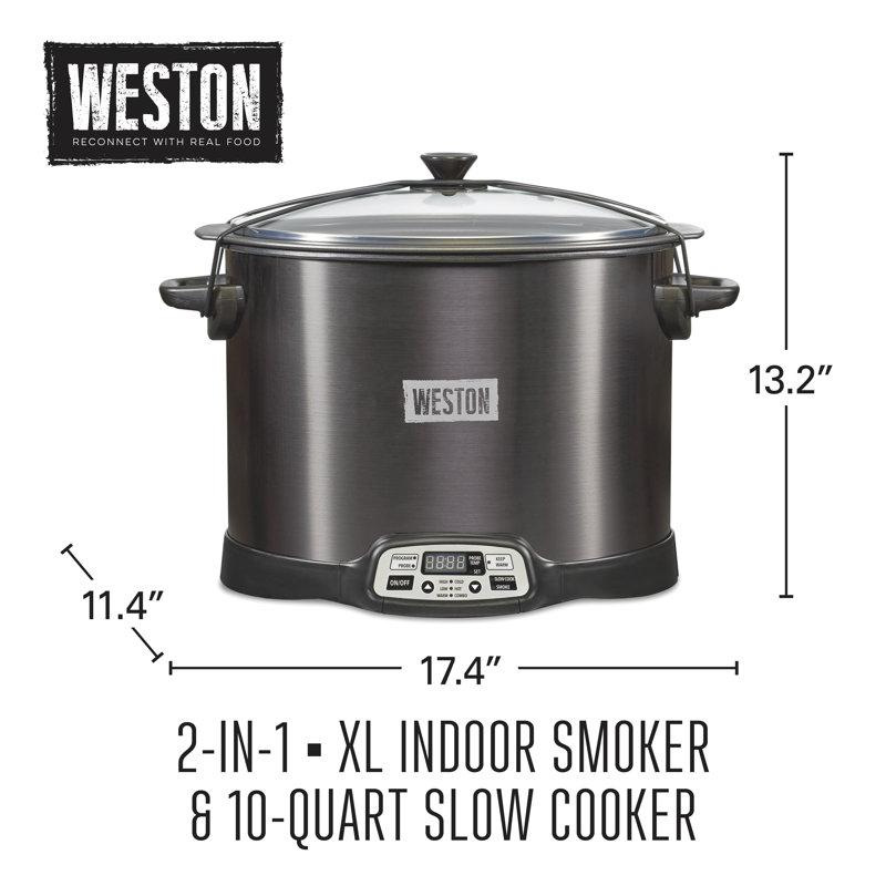 Weston® 2-in-1 Xl Indoor Smoker & 10-quart Slow Cooker