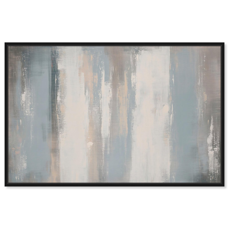 Art Remedy, Neutral Abstracts, toile, fond neutre, H 11 po x l 16 po, Cadre flottant noir