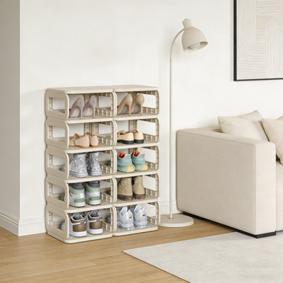 Modular Narrow Shoe Rack – Stackable Entryway Organizer For Small Spaces