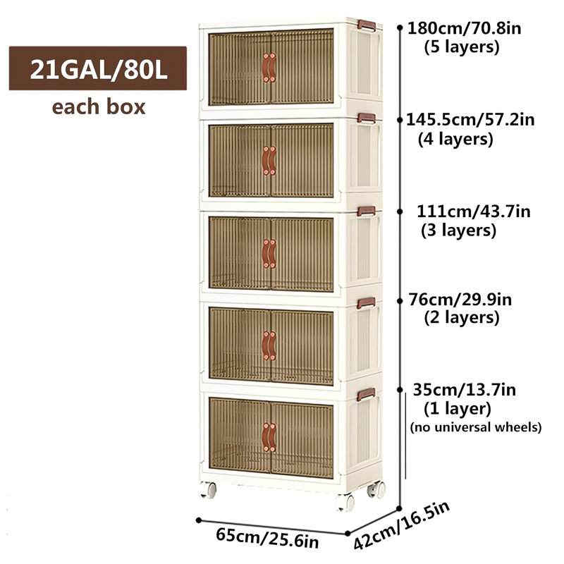 Système d'organisation Sejla, H 70,8 po x l 25,6 po x P 16,5 po
