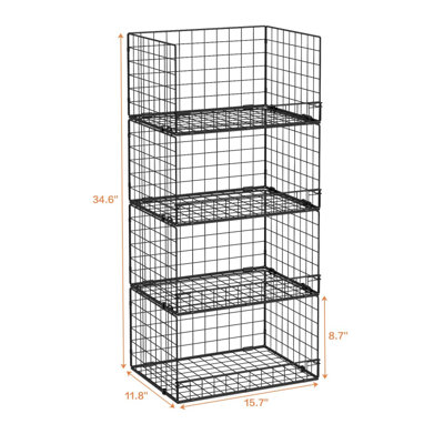 4-Tier Stackable Closet Organizers and Storage Shelves