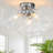 Ahona 3 - Light Dimmable Semi Flush Mount With 13 Clear Glass Bubble Ball-1657388362