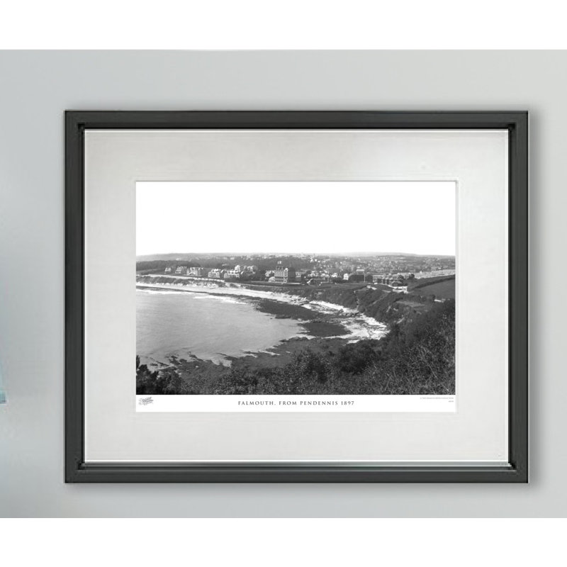 Falmouth, From Pendennis 1897 - Single Picture Frame Print, 60cm H x 80cm W x 2.3cm D