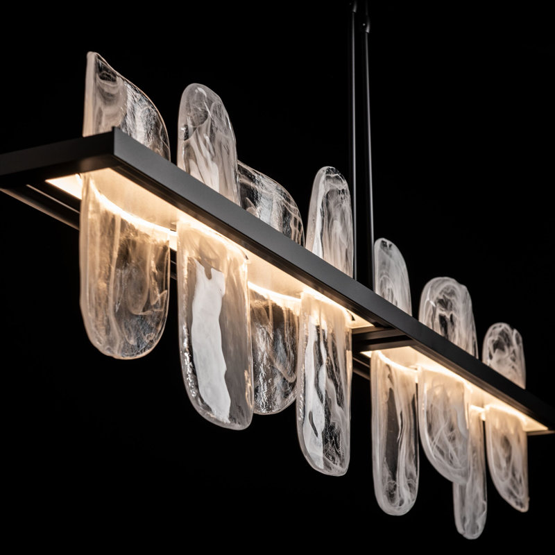 Vitre 1 - Light Kitchen Island Linear LED Pendant, Black