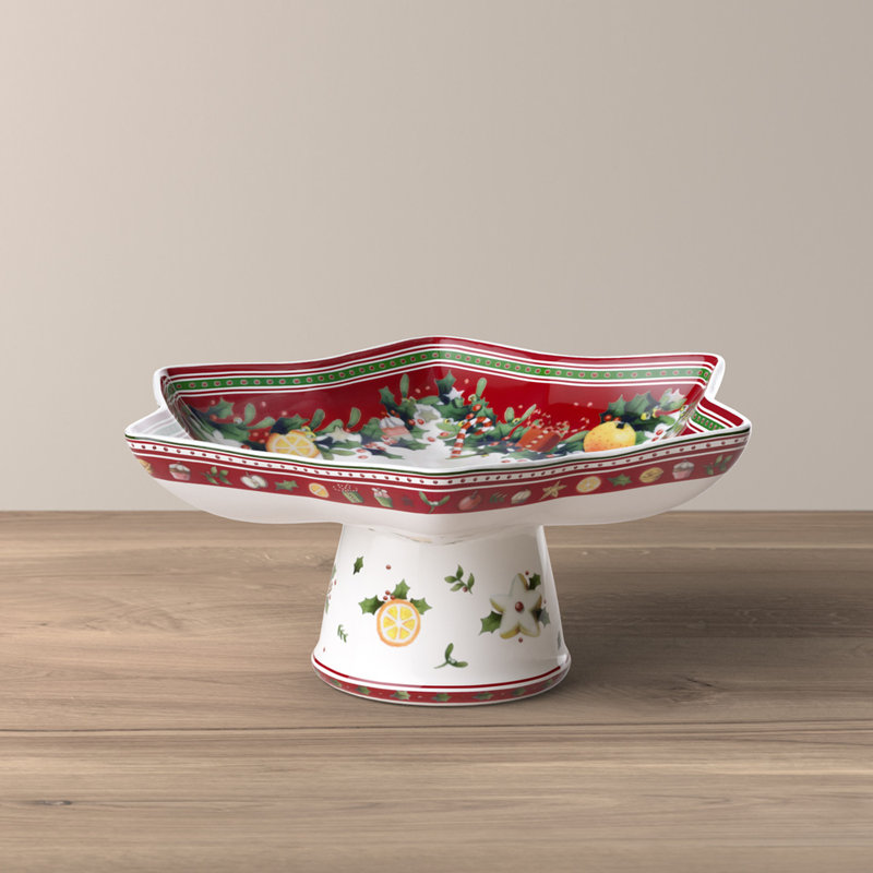 Winter Bakery Delight Footed Star Cake Stand