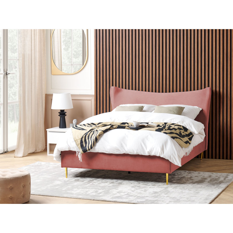 Alikai Upholstered Bed, Pink, Double (4'6)