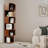 6 Tiers Floor-Standing Bookcase Display Cabinet Standing Bookshelf Corner Bookshelf For Home Office-1536055219