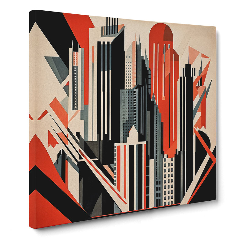 England Constructivism - Wrapped Canvas, 35cm H x 35cm W x 3cm D