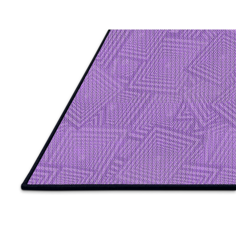 Tapis de zone mauve à motifs Waukeenah, Rectangle 3 pi x 5 pi