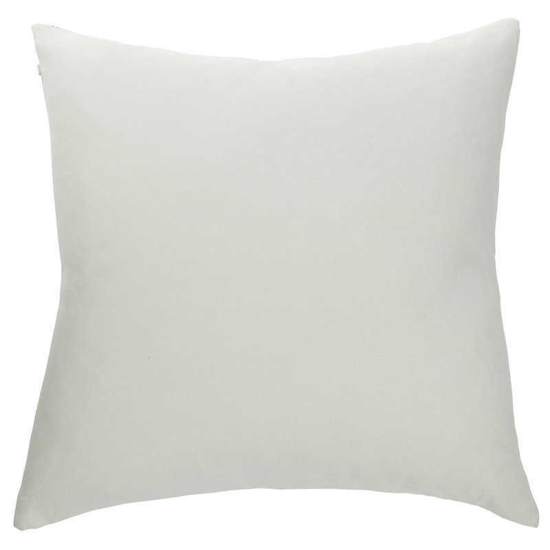 Geometric Gray and White Linen Square Cushion