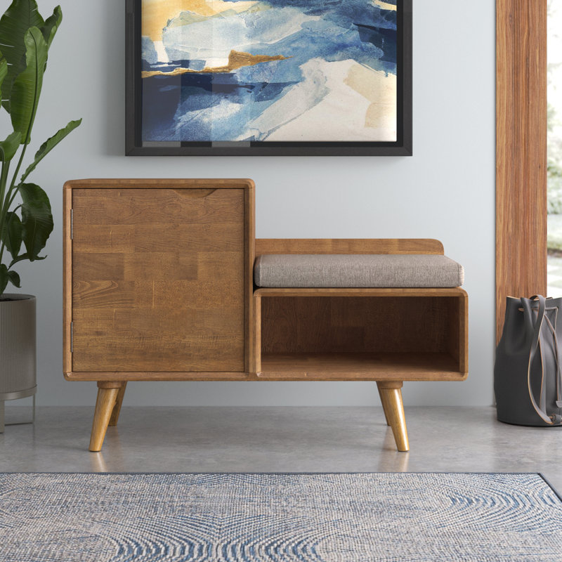 Alonsa Cotton Upholstered Storage Bench