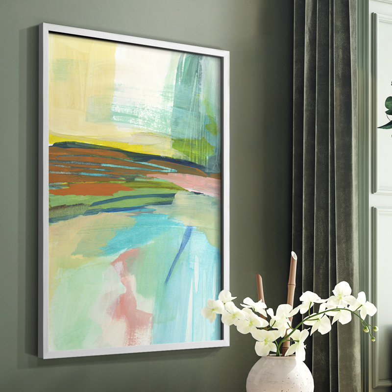 Radiant Horizon IV, reproduction encadrée - bois massif, H 14 po x l 11 po, Blanc