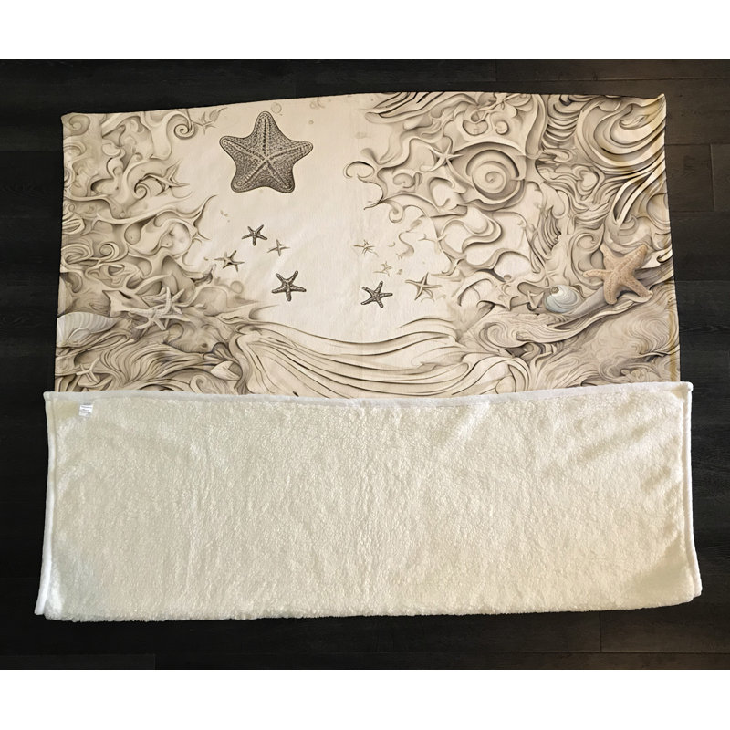 Throw Blanket, 68" W x 80" L, Abstract, Tan/Brown/Gray
