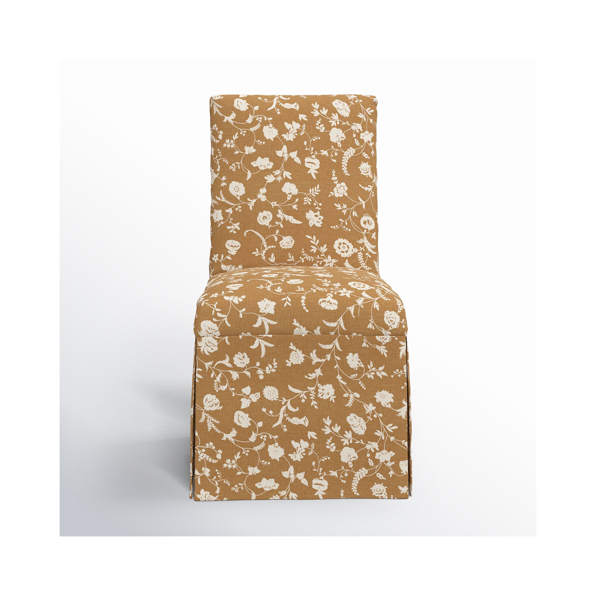 Ivanka Upholstered Parsons Chair, Robina Floral Ochre